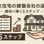 建築のプロからのアドバイス。注文住宅の建築会社選び 成功に導く5ステップ